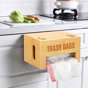 Dispensador de Bolsas de Basura de Bambú de Alta Calidad, Organizador de Bolsas de Basura, Soporte para Rollos de Bolsas de Basura para Cocina - Product Image 6