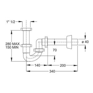 Sifón autolimpiante Magnum de 1 Vía 1 \ "1/2X40 \" para herramienta de torneado - Product Image 3