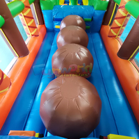 Château gonflable pour enfants, parcours d'obstacles, aire de jeux combinée, château gonflable, jungle, jouet d'amusement portable, capacité 1000 kg, PVC