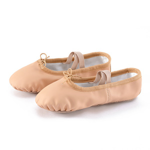 Zapatillas <span class=keywords><strong>de</strong></span> <span class=keywords><strong>Ballet</strong></span> <span class=keywords><strong>de</strong></span> Piel Sintética <span class=keywords><strong>de</strong></span> Una Sola Banda para Niñas, <span class=keywords><strong>Zapatos</strong></span> <span class=keywords><strong>de</strong></span> Baile Duraderos con Suela Completa para Entrenamiento, Práctica y Actuaciones en Escenario - Product Image 6