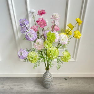Flor <span class=keywords><strong>de</strong></span> <span class=keywords><strong>gusano</strong></span> <span class=keywords><strong>de</strong></span> pino <span class=keywords><strong>de</strong></span> 5 cabezas, flor artificial, cuenta verde, decoración <span class=keywords><strong>de</strong></span> boda, flor <span class=keywords><strong>de</strong></span> guía <span class=keywords><strong>de</strong></span> camino - Product Image 2