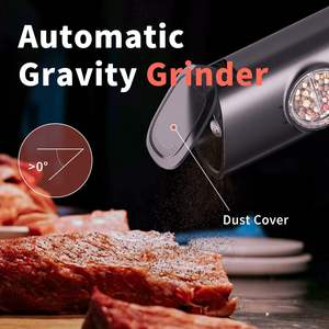 NEW 500mAh <b>Lithium</b> <b>Battery</b> <b>Rechargeable</b> Electric Gravity Salt and Pepper Grinder Set - Product Image 3