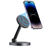 Support de chargeur sans fil magnétique 2 en 1 pliable pour iPhone 12 13 14 Mini Pro Max, Station de charge rapide