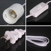 Câble d'alimentation EU 1,8 m avec interrupteur et douille E27 pour ampoules LED suspendues, luminaires et suspensions