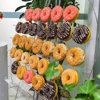 Support de beignets de mariage en acrylique transparent personnalisé, support de plateau de remplissage de beignets, présentoir de mariage