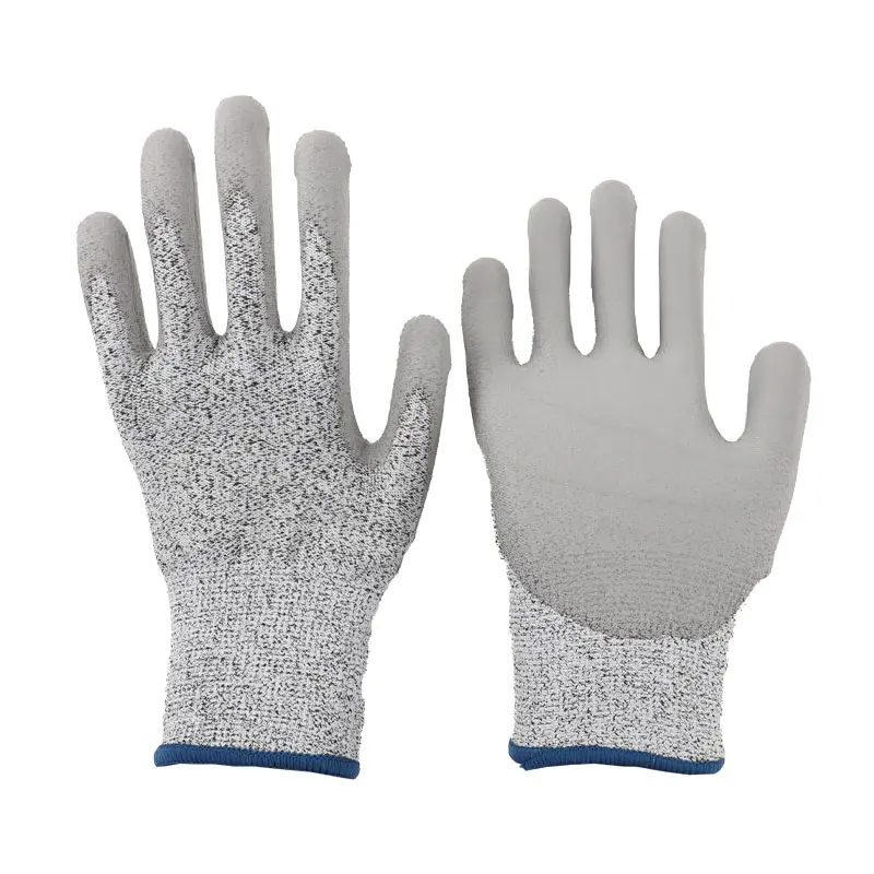 High Quality Low Price Grade 5 Cut Resistant pu coated Gloves