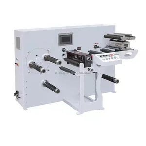 RTFQ450-web foil craft paper servo motor speed 400m/min High speed rewinder slitting machine