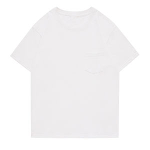 T-shirt Hip Hop Confortable à Manches Courtes pour Homme Poche Personnalisée Couleur Unie Surdimensionné Respirant 100% Polyester Tricoté - Product Image 4