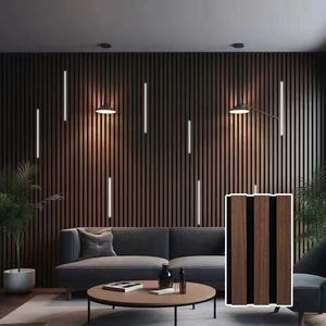 Pannello Acustico in <span class=keywords><strong>Legno</strong></span> con Striscia LED per Design d'Interni di Lusso, Insonorizzante e Decorativo - Product Image 1