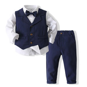 <span class=keywords><strong>Traje</strong></span> de bebé de 3 piezas, esmoquin Formal de 3 piezas, ropa de fiesta, trajes de Príncipe, <span class=keywords><strong>traje</strong></span> de primer cumpleaños para niños - Product Image 1