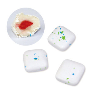 Penjualan laris Mini Mint <span class=keywords><strong>Cube</strong></span> permen karet renyah gelembung mengisi rasa buah dalam kemasan Blister - Product Image 2