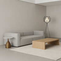 Table d'appoint de luxe à surface ronde en marbre et base en acier, style italien minimaliste et élégant pour villa