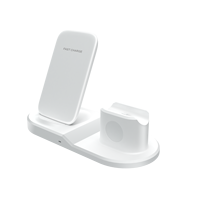 Estación de Carga Inalámbrica 3 en 1 de Fabricación Rápida, Soporte con Potencia de Salida de 10 W para iPhone y Samsung
