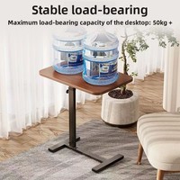 Escritorio de PVC Rectangular para el Hogar, Mesa de Estudio para Dormitorio, Mesa Auxiliar Plegable y Móvil, Mesa de Trabajo Ajustable en Altura, Simple