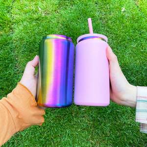 กระป๋องโซดาเบียร์สแตนเลสเคลือบสีรุ้ง ขนาด 16 ออนซ์ สำหรับสลักเลเซอร์ 25PACK-USA Warehouse - Product Image 2