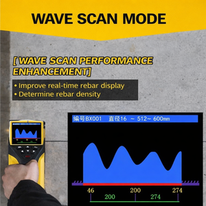 Handscanner für Betonbewehrung, Bewehrungslokalisierer & Abdeckungsdickenmessgerät 1-185 mm, Durchmesser 6-50 mm, USB-Übertragung, 200.000 Punkte - Product Image 6