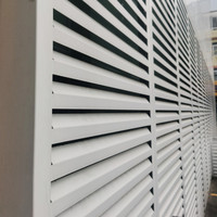 Clôture en aluminium imperméable de panneau de lamelles de cour décorative d'intimité horizontale ignifuge