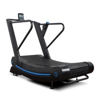 Gimnasio comercial Fitness Corredor de aire plegable Sin energía Pantalla LED no motorizada Tipo de conducción mecánica Cinta de correr curvada