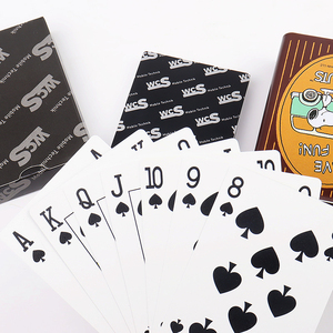 Boîte en étain personnalisée de haute qualité, cartes de poker en plastique PVC noir, imperméables, portables, avec emballage personnalisé - Product Image 4