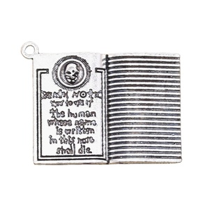 Charm Book <span class=keywords><strong>Death</strong></span> <span class=keywords><strong>Note</strong></span> 32x24mm pendenti Color argento antico che fanno fai da te a mano tibetana che trovano gioielli - Product Image 1