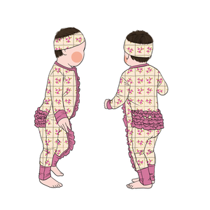 Romper bayi lengan panjang berbahan lembut berkualitas tinggi, lucu, dengan ruffle dan resleting di bagian bokong, mudah dipakai dan dilepas, cocok untuk penggunaan sehari-hari. - Product Image 4