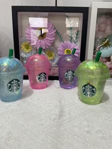 Nouveaux jouets sensoriels Schylling Glitter Needoh Star Buck Boba Drink Squishy, bonbons à presser, maltose, thé au lait Boba, boisson Squishy - Product Image 2