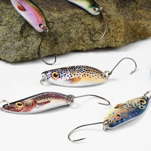 Leurre Cuillère Métallique Artificielle Imprimée en 3D SKM 3g/35mm 5g/40mm 8 Couleurs, Action Oscillante Irrégulière pour Pêche au Bar et au Brochet en Rivière/Lac - Product Image 4