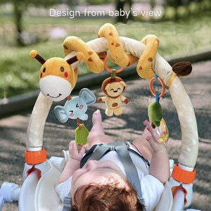Tumama enfants peluche poussette arc jouets bébé sensoriel voyage jouer jouet <span class=keywords><strong>pour</strong></span> nouveau-né Musical en peluche animaux spirale activité landau jouets - Product Image 6