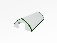 Carpa de Almacenamiento Industrial Plegable Tipo Salón con Doble Armazón y Alta Resistencia