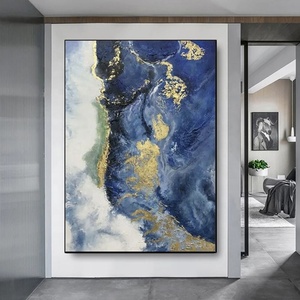 Décoration d'intérieur en gros, <span class=keywords><strong>art</strong></span> mural abstrait moderne, <span class=keywords><strong>toile</strong></span> de coton 380 g/m², texture 3D, peinture à l'huile artisanale à pigments épais, taille personnalisée - Product Image 1