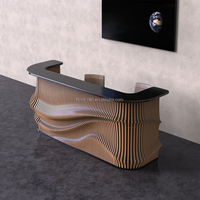 Bureau de réception en bois massif au design moderne personnalisé, table d'ordinateur, tables pour clients de salon, pour usage professionnel