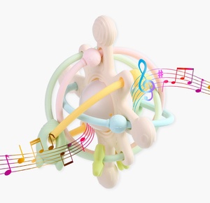 Nouveauté Jouets sensoriels Montessori Startinal <span class=keywords><strong>Sablier</strong></span> Hochet Anneau de dentition en silicone sans BPA pour bébés de 0 à 6 et de 6 à 12 mois - Product Image 5