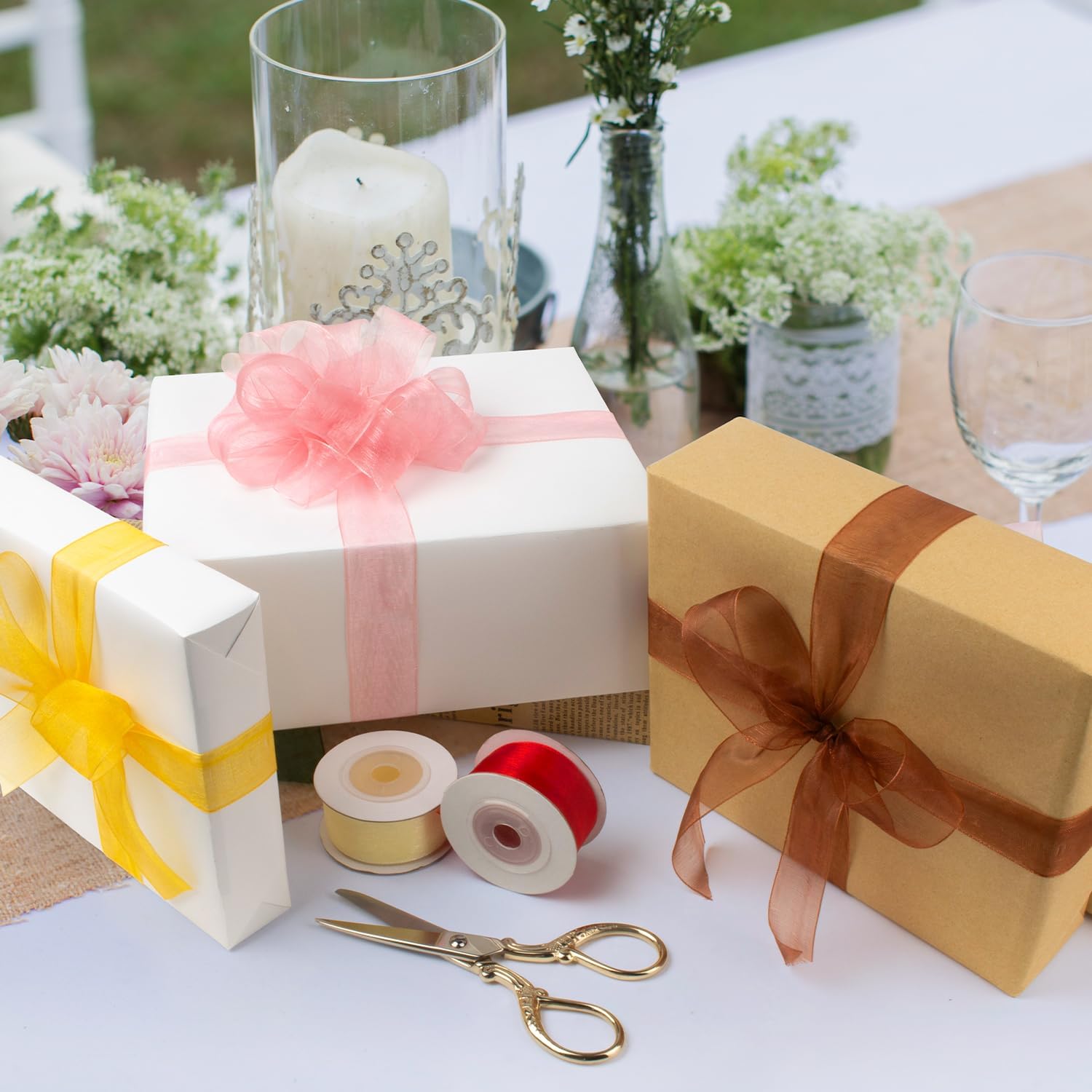 Gordon Ribbons 25mm Colorful Luxury Chiffon Ribbon 100% Polyester Custom Logo-Printed Christmas/Easter Gift Wrapping Bridal