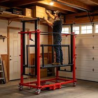 Plateforme élévatrice électrique portable pliable et réglable de 500 kg, 6 m, avec télécommande automatique pour levage sécurisé