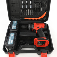 Perceuse-visseuse à percussion ultra-compacte sans fil 20V avec mandrin 13mm, moteur sans balais et embouts de 1/2 pouce