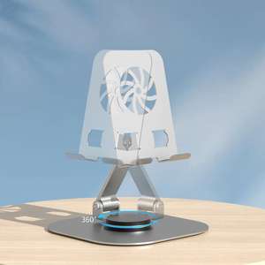 Support de téléphone portable pliable en alliage d'aluminium, flexible et réglable à 360 degrés, avec design anti-fuite pour regarder la télévision - Product Image 3