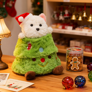 Nuevo Juguete de <span class=keywords><strong>Peluche</strong></span> Suave con Forma de Cachorro Escondido en un Árbol de Navidad, Decoración Navideña, Regalo Sorpresa Festivo de Navidad, Relleno de Algodón PP - Product Image 5