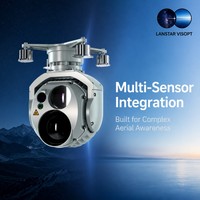 Charge utile légère pour drone aérien à triple capteur, caméra EO IR avec zoom 30X et télémètre laser, cardan à reconnaissance IA