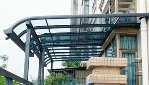 Hoja de policarbonato Toldo exterior-10x13 pies Toldo doméstico Cubiertas de lluvia delanteras y traseras para protección de puertas y ventanas - Product Image 2