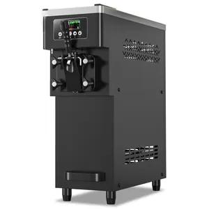 Yihai mesin es krim Mini, mesin pembuat es krim pembersihan sendiri 16L/H, mesin es krim lembut komersial 1300W/Panel LED