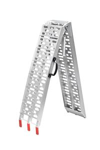 Nuevas Rampas de Carga Plegables de Aluminio para Motocicletas, Juego de Remolques Plateados con Inclinación Ajustable, Rampas Traseras Ligeras para Transporte Tándem - Product Image 3