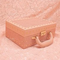 Boîte à bijoux miroir personnalisée pour le voyage Boîte à bijoux miroir avec poignée vente en gros
