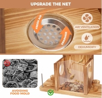 Vente chaude Durable En Bois Écureuil Maison Style Classique Personnalisé Naturel À L'extérieur Écureuil Mangeoires Écologique Solide Motif