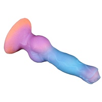 Nuevo Dildo Luminoso para Mujeres, Juguetes Anales, Colorido, Realista, Plug Anal con Forma de Perro