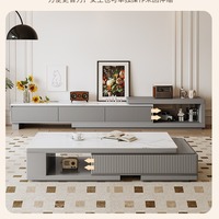 Table basse moderne en panneaux de roche de style italien, nouveau meuble TV minimaliste pour la maison ou le bureau, mobilier de salon