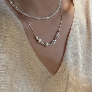 S925 Sterling Silver Korean Niche Starry Multi - wear Drawstring Snake Chain Korean Sweater Chain Wholesale - Product Image 3