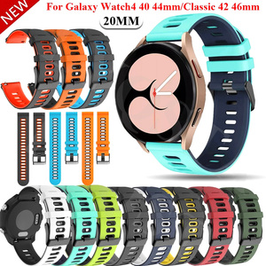 Tschick de reloj 20mm, 20mm reloj Banda, para Samsung <span class=keywords><strong>Galaxy</strong></span> <span class=keywords><strong>Watch4</strong></span> clásico <span class=keywords><strong>46</strong></span> 42mm reloj curvada fin pulsera de silicona <span class=keywords><strong>Galaxy</strong></span> reloj 4 44 40mm - Product Image 2