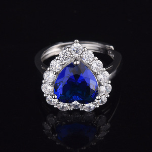 <span class=keywords><strong>Anillos</strong></span> Abiertos <span class=keywords><strong>de</strong></span> Zafiro Artificial en Forma <span class=keywords><strong>de</strong></span> Corazón al por Mayor para Mujer, Elegantes <span class=keywords><strong>Anillos</strong></span> <span class=keywords><strong>de</strong></span> Circonita Brillante, Joyería <span class=keywords><strong>de</strong></span> Compromiso <span class=keywords><strong>y</strong></span> Boda - Product Image 5