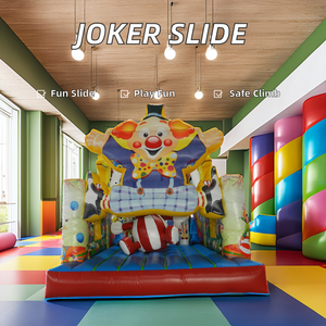 Joker chú hề chủ đề <span class=keywords><strong>Inflatable</strong></span> leo núi đá trượt cho trẻ em nhiều màu sắc giá rẻ trong nhà Slide cho công viên sử dụng trên bán - Product Image 2