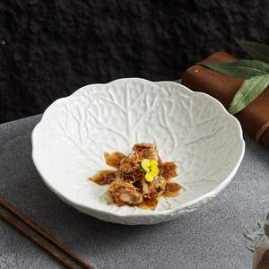 Assiette à mélanger en céramique pour salade de légumes et de fruits Plat profond Bol à soupe Dîner Plateau de service Assiettes de chargeur Vaisselle de restaurant de mariage - Product Image 6